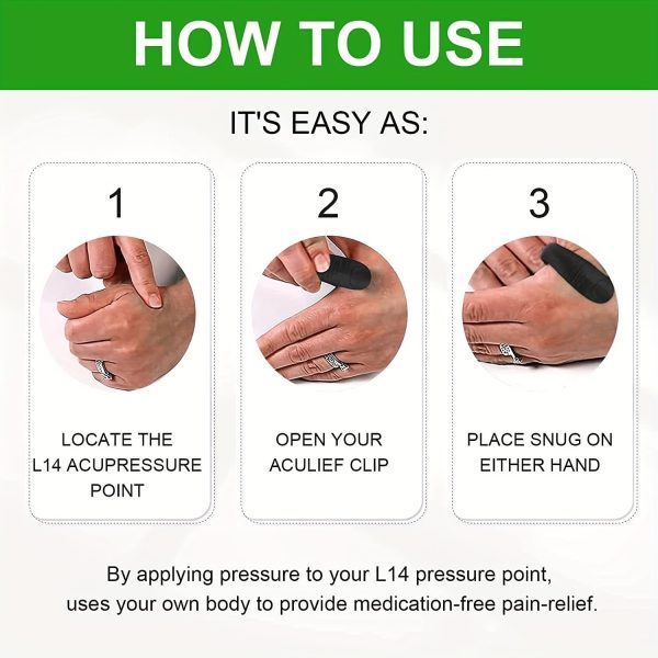 Li4 Acupressure Point Clip Wearable – Headache Relief, Supporting Acupressure Relaxation.