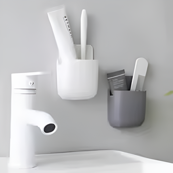 Wall Mounted Mobile And Remote Holder | wall Mounted Storage Case For Remote, Toothbrush, Mobile Phone Plug Holder | Multifunctional Storage Holder