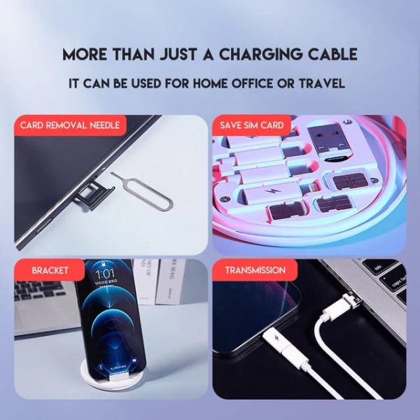 Mobile Data And Charging Cable 5 In 1 | All Solutions In One| 60w Fast Charging.