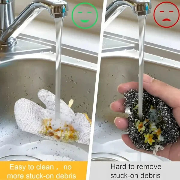 1 Pcs Multipurpose Wire Dishwashing Gloves Anti-heat Aluminium Gloves
