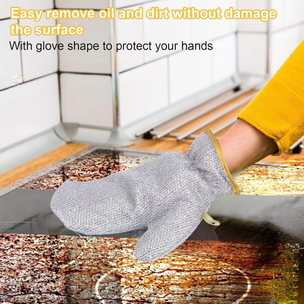 1 Pcs Multipurpose Wire Dishwashing Gloves Anti-heat Aluminium Gloves