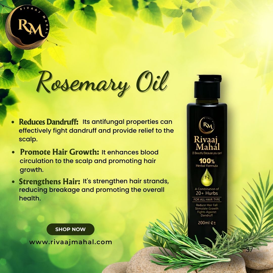Rivaaj Mahal – 100% Natural Hair Oil Formula + Charcoal Black Shine Conditioner, 2-in-1 Hair Care Combo.