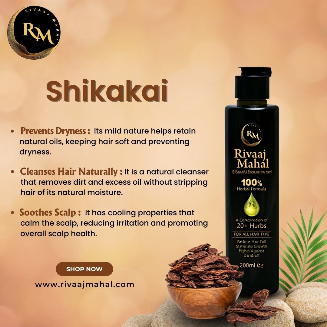 Rivaaj Mahal – 100% Natural Hair Oil Formula + Charcoal Black Shine Conditioner, 2-in-1 Hair Care Combo.