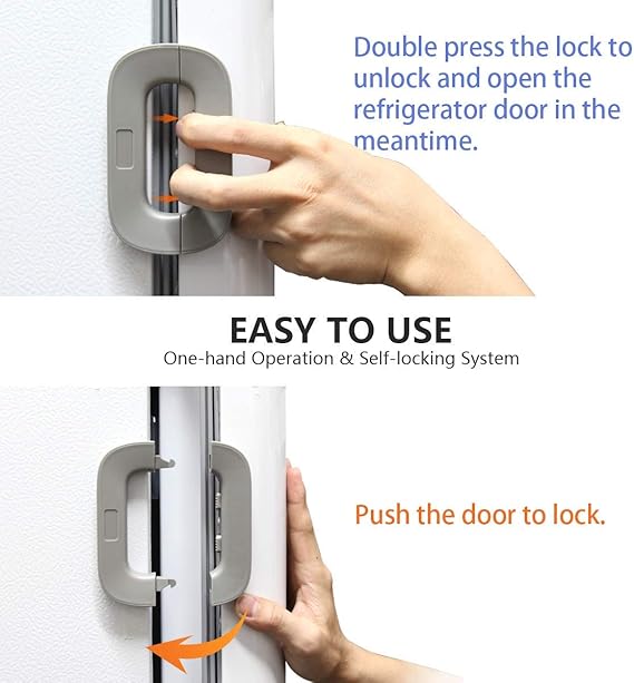 Refrigerator Child Safety Lock , Refrigerator Door Lock, Self Adhesive Door Lock