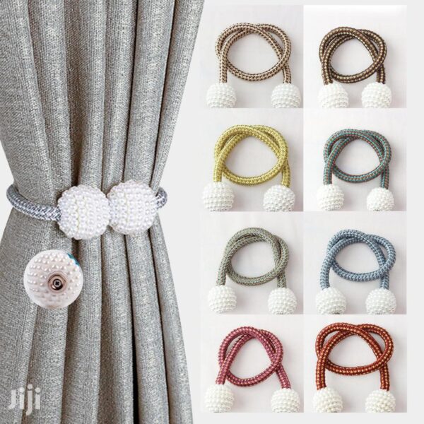 Curtain Buckle Magnetic Clip Bead Curtain Tie Back Hanging Ball Curtain (1 Pair)