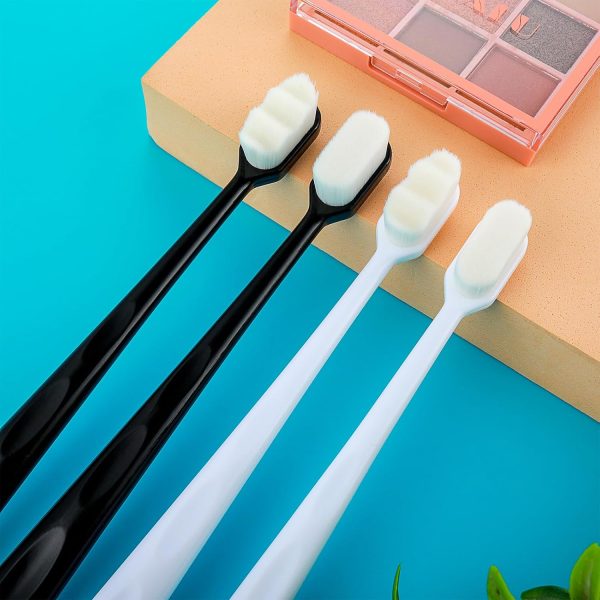 Pack Off 2 Formula Micro Nano Tooth Brush + Tongue Cleaner For Sensitive Gums Toothbrush random Color