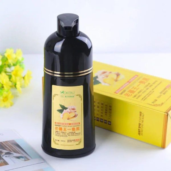 Mokeru Ginger Extract Black Hair Dye Shampoo 200 ML