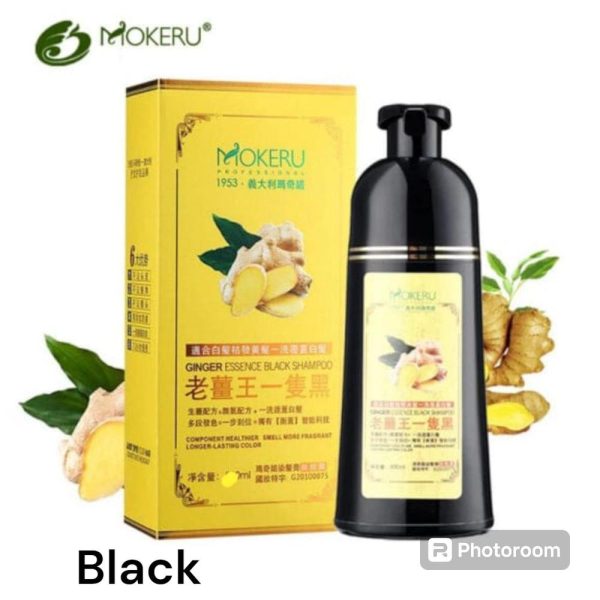 Mokeru Ginger Extract Black Hair Dye Shampoo 200 ML