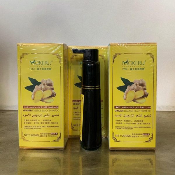 Mokeru Ginger Extract Black Hair Dye Shampoo 200 ML