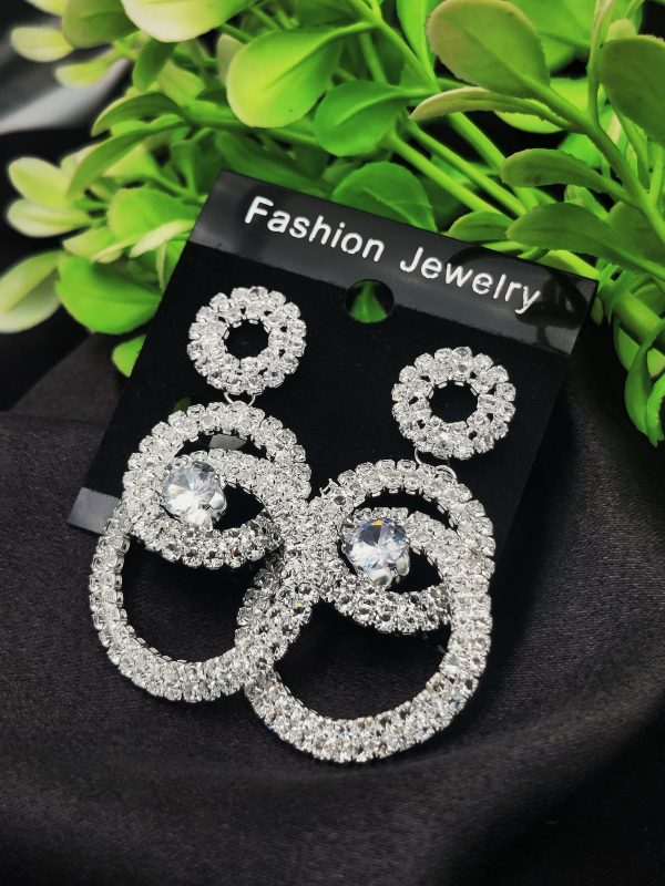 Imported Radiant Tear-Drop Crystal Earrings | Luxury Artificial Earrings