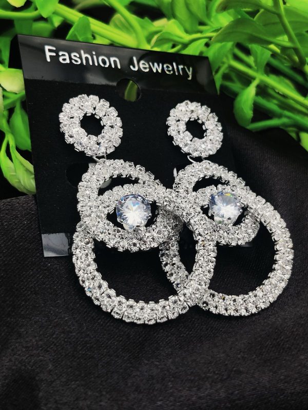 Imported Radiant Tear-Drop Crystal Earrings | Luxury Artificial Earrings