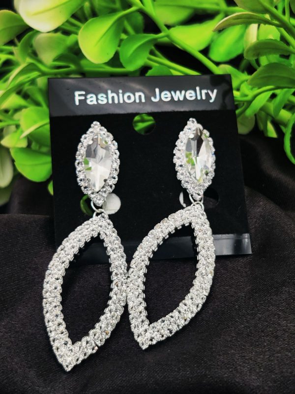 Imported Radiant Tear-Drop Crystal Earrings | Luxury Artificial Earrings