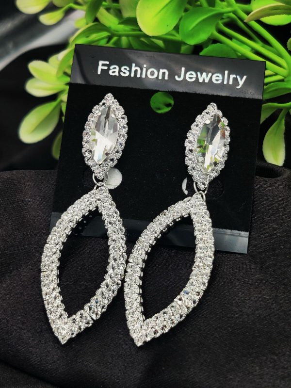 Imported Radiant Tear-Drop Crystal Earrings | Luxury Artificial Earrings