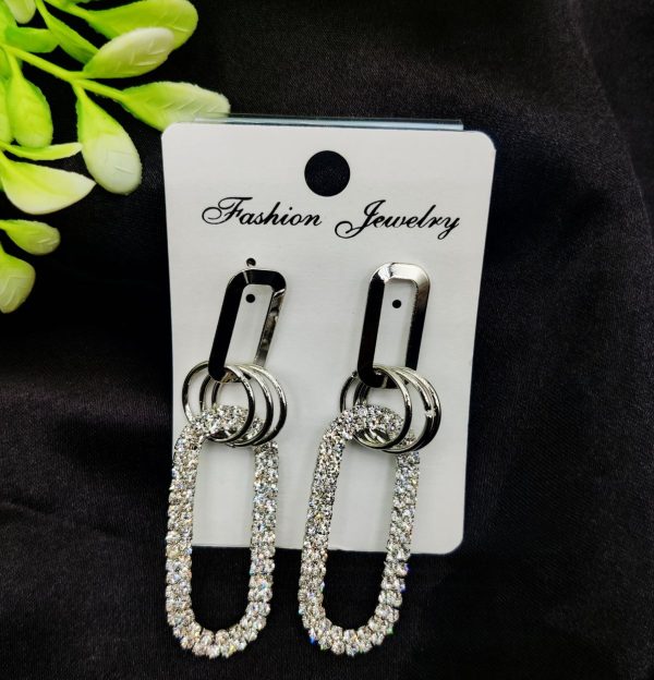 Imported Radiant Tear-Drop Crystal Earrings | Luxury Artificial Earrings