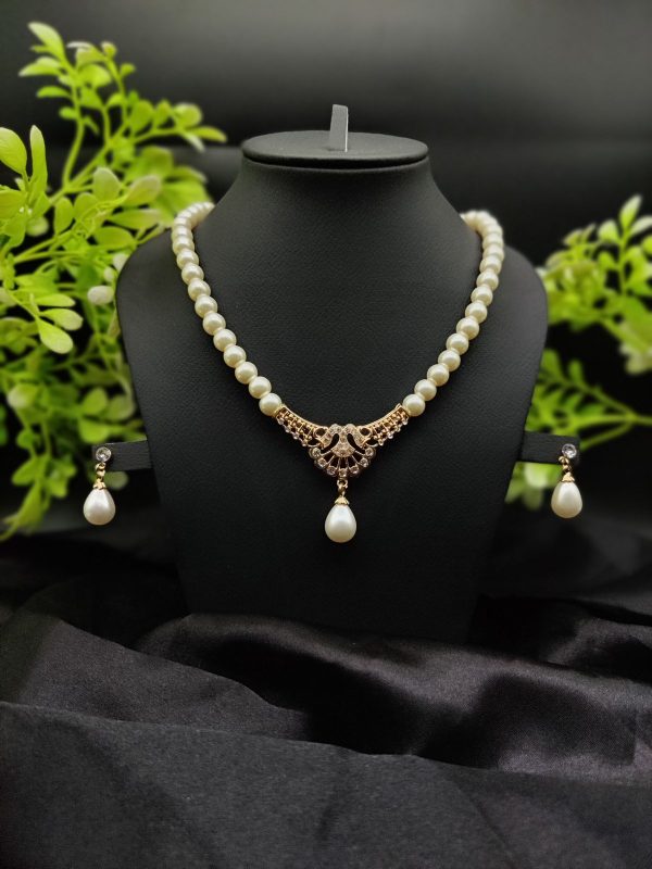 Regal Pearl Embrace Necklace Set With Elegant Drop Design ✨ | Best Quality Necklace For Girls & Women | Artificial Jewellery