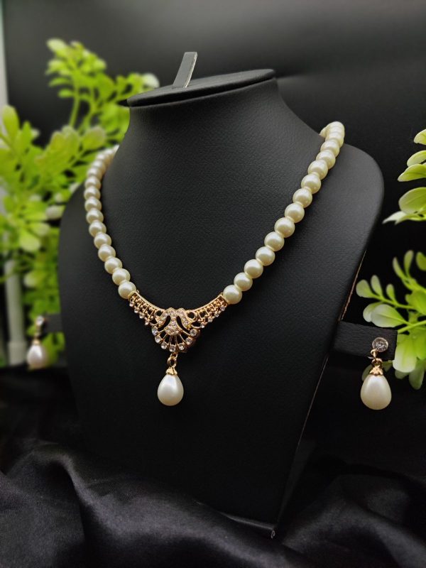 Regal Pearl Embrace Necklace Set With Elegant Drop Design ✨ | Best Quality Necklace For Girls & Women | Artificial Jewellery