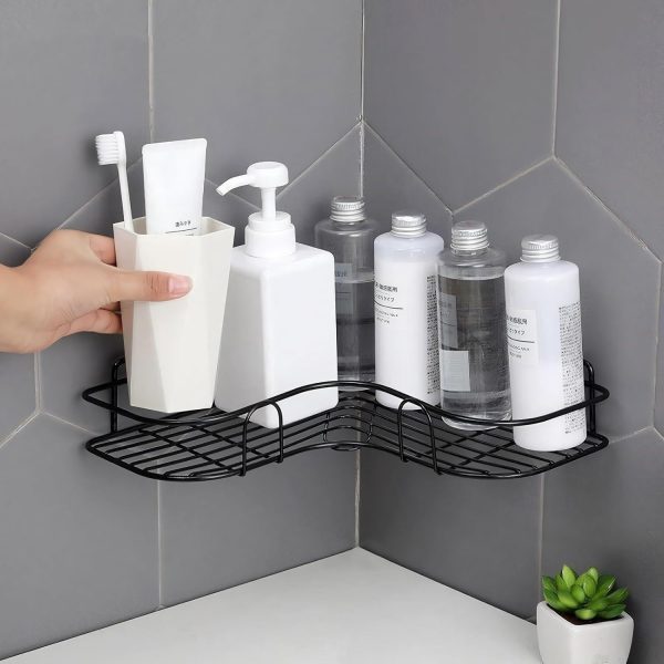 Metal Corner Rack For Bathroom & Kitchen | Bathroom Metal Shelf Organizer | Storage Rack Corner Frame Shampoo Storage Holder