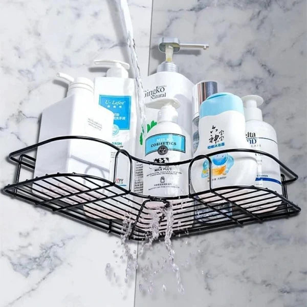 Metal Corner Rack For Bathroom & Kitchen | Bathroom Metal Shelf Organizer | Storage Rack Corner Frame Shampoo Storage Holder