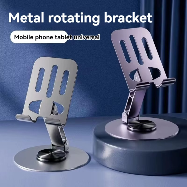 Mobile Stand – Mobile Phone Holder Broadcast Mobile Phone Holder 360 Degree Rotation Adjustment Folding Lazy Tablet Desktop Mobile Phone Holder – Stainless Steel