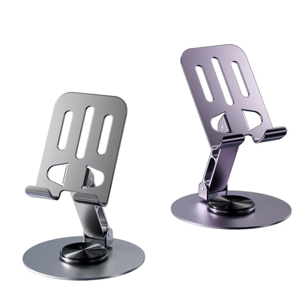 Mobile Stand – Mobile Phone Holder Broadcast Mobile Phone Holder 360 Degree Rotation Adjustment Folding Lazy Tablet Desktop Mobile Phone Holder – Stainless Steel