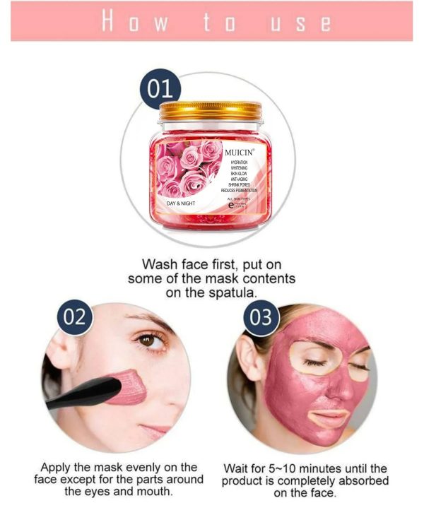 MUICIN Natural Rose Petal Sleeping Mask