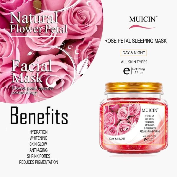 MUICIN Natural Rose Petal Sleeping Mask