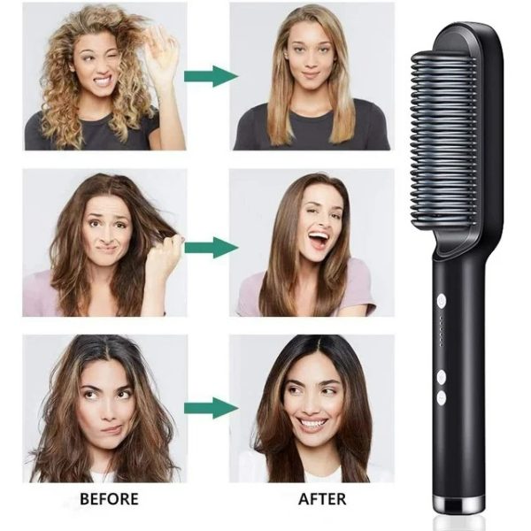 Multifunctional Hair Straightener Brush Heated Brushes Ceramic Anti-scald Hair Straightening Hot Comb Hair Care Fast HeatingProduct