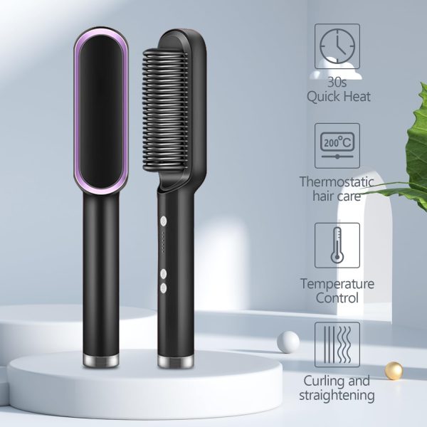 Multifunctional Hair Straightener Brush Heated Brushes Ceramic Anti-scald Hair Straightening Hot Comb Hair Care Fast HeatingProduct