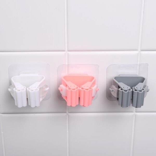Self Adhesive Mop And Broom Holder Wall Mount Magic Hanger (random Color)