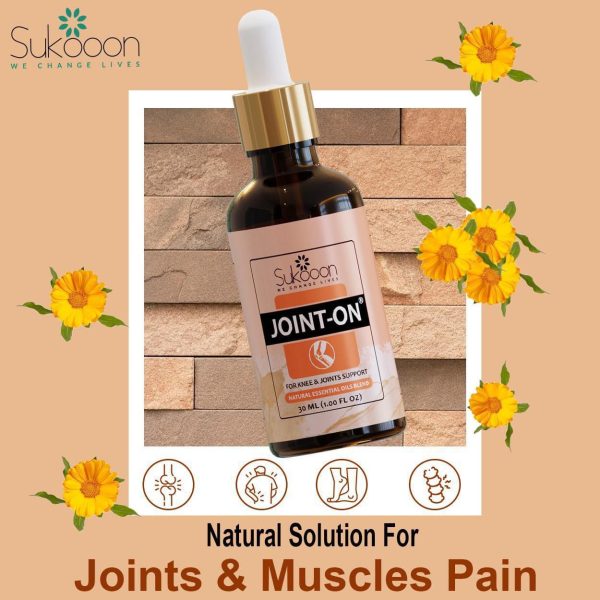 Sukoon Joint On Essential Oil Blend For Pain In Joints, Back Pain, Arthritis Pain, Knee Pain, Tennis Elbow, Strains And Sprains