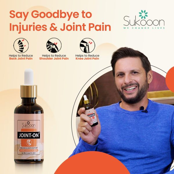Sukoon Joint On Essential Oil Blend For Pain In Joints, Back Pain, Arthritis Pain, Knee Pain, Tennis Elbow, Strains And Sprains