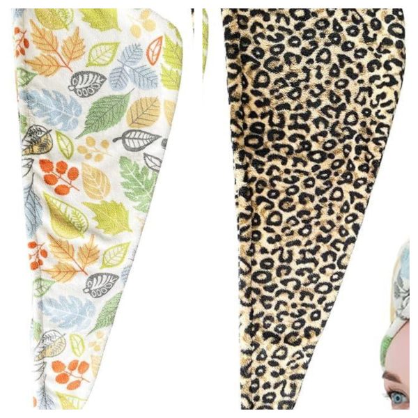 Terry Cotton Printed Hair Towel Quick‑dry Multicolor Wrap