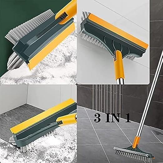 2 In 1 Floor Cleaning Brush Bathroom Tile Windows Floor Cleaning Brush With 120° Rotatable Head – Multipurpose Bathroom Floor Cleaning Brush – Floor Brush Scrubber