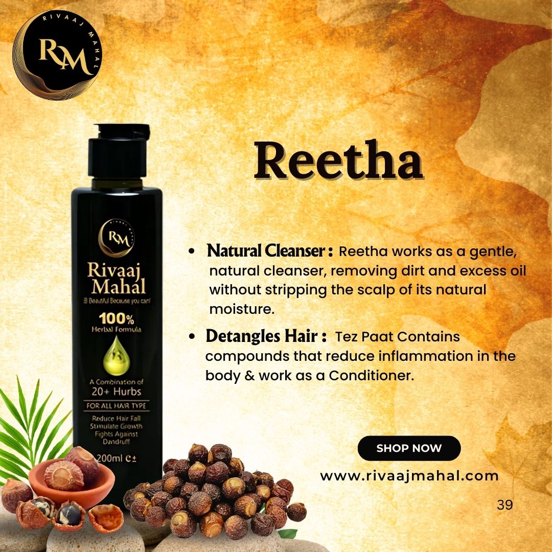 Rivaaj Mahal  – 100% Natural Hair Oil Formula + Charcoal Black Shine Conditioner, 2-in-1 Hair Care Combo.