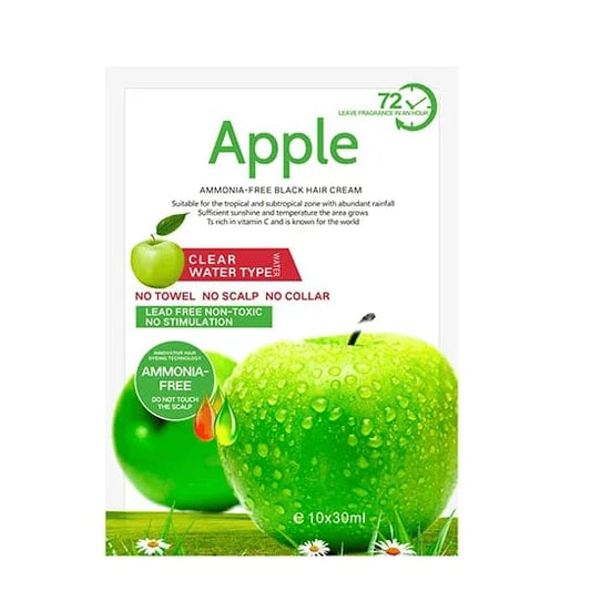 Apple Ammonia Free Black Hair Cream | 30ml X 10 Pcs