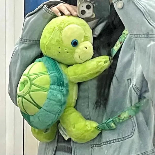 Super Soft Plum Stuffed Baby Sea Tortoise Animal Kids Back Pack-30 cm