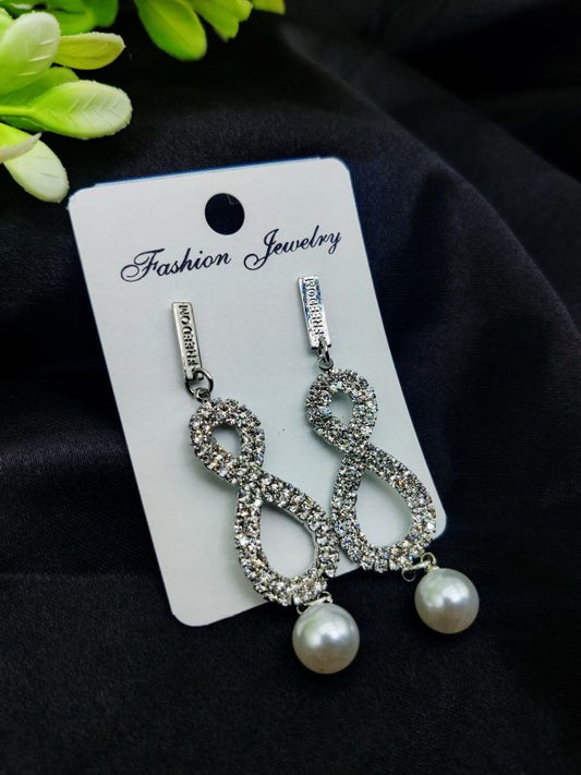 Imported Radiant Tear-Drop Crystal Earrings | Luxury Artificial Earrings