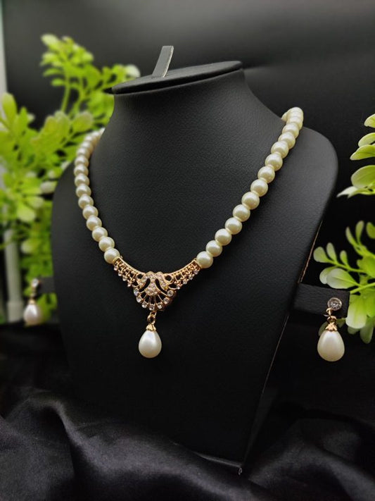 Regal Pearl Embrace Necklace Set With Elegant Drop Design ✨ | Best Quality Necklace For Girls & Women | Artificial Jewellery