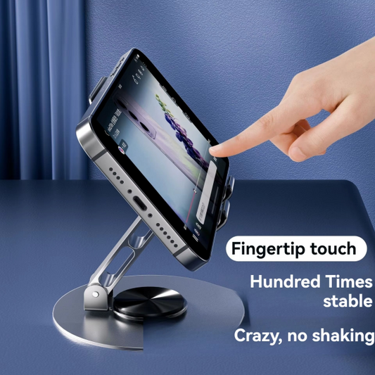 Mobile Stand – Mobile Phone Holder Broadcast Mobile Phone Holder 360 Degree Rotation Adjustment Folding Lazy Tablet Desktop Mobile Phone Holder – Stainless Steel