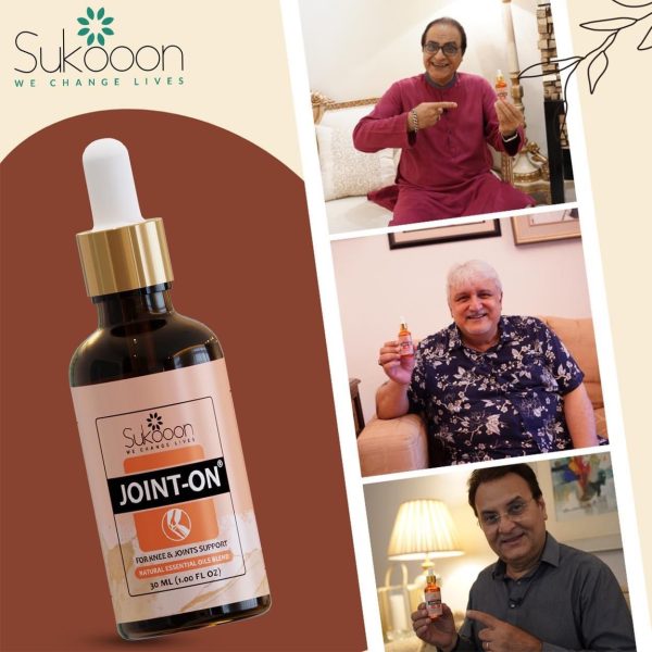 Sukoon Joint On Essential Oil Blend For Pain In Joints, Back Pain, Arthritis Pain, Knee Pain, Tennis Elbow, Strains And Sprains