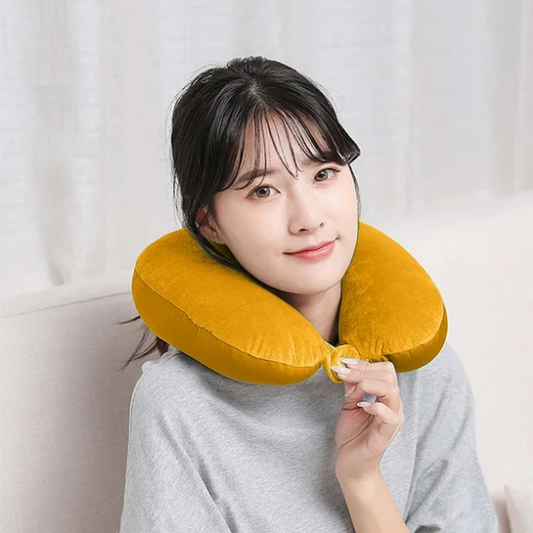 Portable Travel Neck Pillows For Adults – Neck Pillow For Flight, Car & Home – Random Color